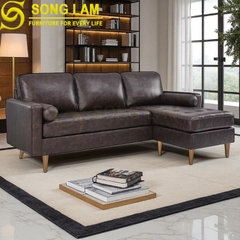 Sofa góc da bò Ý SLH01116