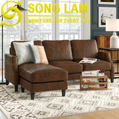 Sofa góc da bò Ý SLH01128