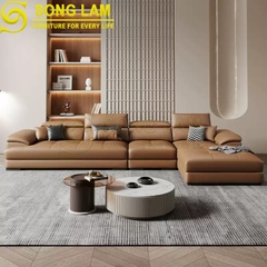 Sofa góc da bò Ý SLH03111