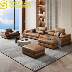 Sofa góc da bò Ý SLH03111