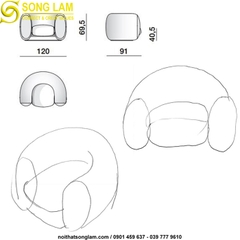 Sofa đơn Sông Lam SOD01125