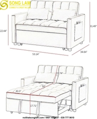 Sofa bed Sông Lam SUI0412