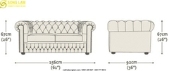 Ghế sofa Chesterfield Sông Lam Original SUI0811