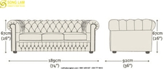 Ghế sofa Chesterfield Sông Lam Original SUI0811