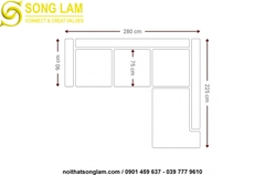 Ghế sofa góc Sông Lam HOLMES SUL01111