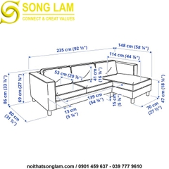 Ghế sofa góc Sông Lam VND SUL01114