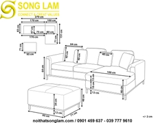 Ghế sofa góc Sông Lam Simply SUL0117