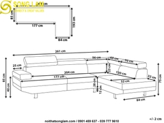 Sofa góc Sông Lam NORREA SUL03117