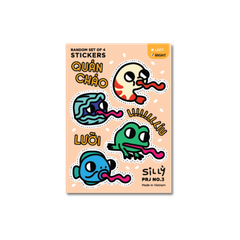 Nhãn dán "Quán cháo líu lưỡi" [2 loại]