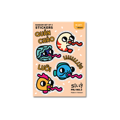 Nhãn dán "Quán cháo líu lưỡi" [2 loại]