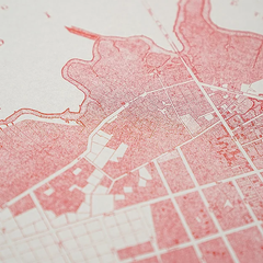 Sài Gòn Map Red A3 Riso Print