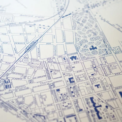 Sài Gòn Map Blue A3 Riso Print