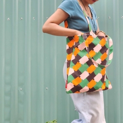 'Orange Puzzle' Graphic Tote Bag