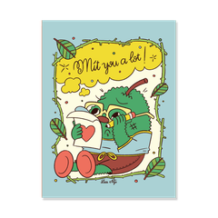 Tranh Kỹ thuật số A4 "Mít you a lot!"