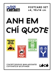Bưu thiếp set 4 cái "Anh em chí quote"