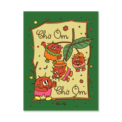 Tranh Kỹ thuật số A4 "Chờ ôm chờ ôm"
