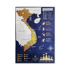 Bản đồ cào "Việt Nam - Xanh dương"