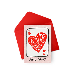 Thiệp " I Love U And You?"