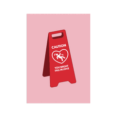 Caution Postcard