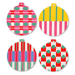 Lót ly "Xmas Baubles & Coasters" [2 loại]