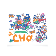 Bưu thiếp "Đi Chợ"