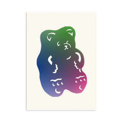 Tranh Riso A5 "Dark Berry Gummy Bear"
