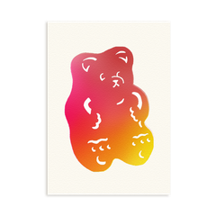 Tranh Riso A5 "Tropical Gummy Bear"