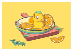 Rubber Duckie Food Postcard Set