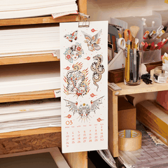 Lịch Tattoo Risograph 2025