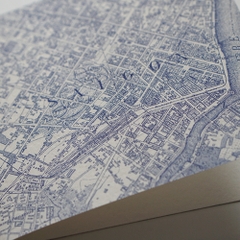Thiệp Riso "Sài Gòn Map Blue"