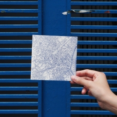 Thiệp Riso "Sài Gòn Map Blue"