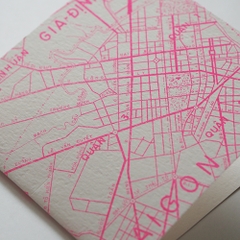 Sài Gòn Map Pink Card