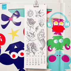 Lịch Tattoo Risograph 2025