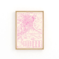 Sài Gòn Map Pink A3 Riso Print