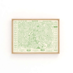 Tranh Riso A3 "Sài Gòn Map Green"