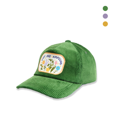 Embroidered Corduroy Spring Cap [3 colours]