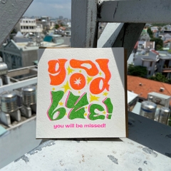 Goodbye You Will Be Missed! Riso Card