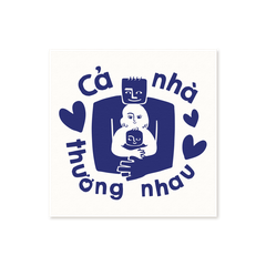 Tranh 20x20cm "Cả Nhà Thương Nhau"