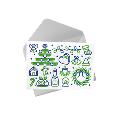 Thiệp "Christmas Doodle"