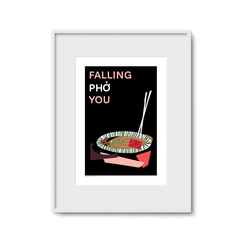 Tranh kỹ thuật số A2 A3 A4 "Falling Phở You"