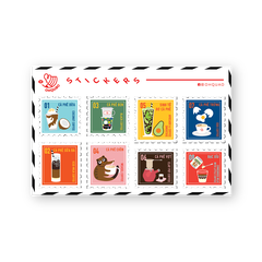Cà Phê Stamp Sticker