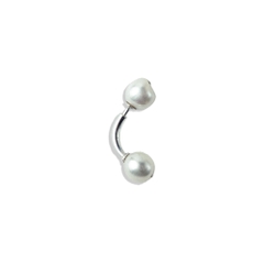 Khuyên tai bạc 925 "Pearl Barbell"