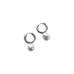 Khuyên tai bạc 925 "Pearl Hoop"