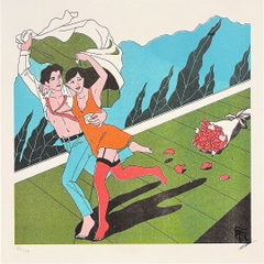 Tranh Riso 24x24cm "Are We There Yet?"