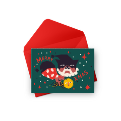 Thiệp "Cat Santa"