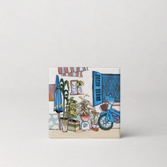 Lót ly gốm "Set 2 - Hẻm nằm trong hẻm"