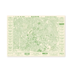 Tranh Riso A3 "Sài Gòn Map Green"