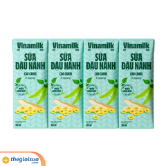 Sữa đậu nành cao Canxi Vinamilk ít đường hộp 180ml
