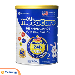 Sữa bột Nutricare Metacare 2+ 850g (Xanh) từ 2-10 tuổi