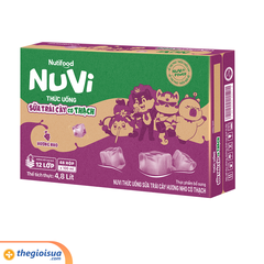 Sữa uống trái cây Nuvi Nho có thạch hộp 100ml